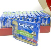 King Oscar Brisling Sardines (pack of 12) - Olive Oil