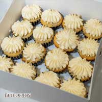 Organic Mini Banana Cupcakes with Vanilla Buttercream - A Classic Favorite (32pcs)